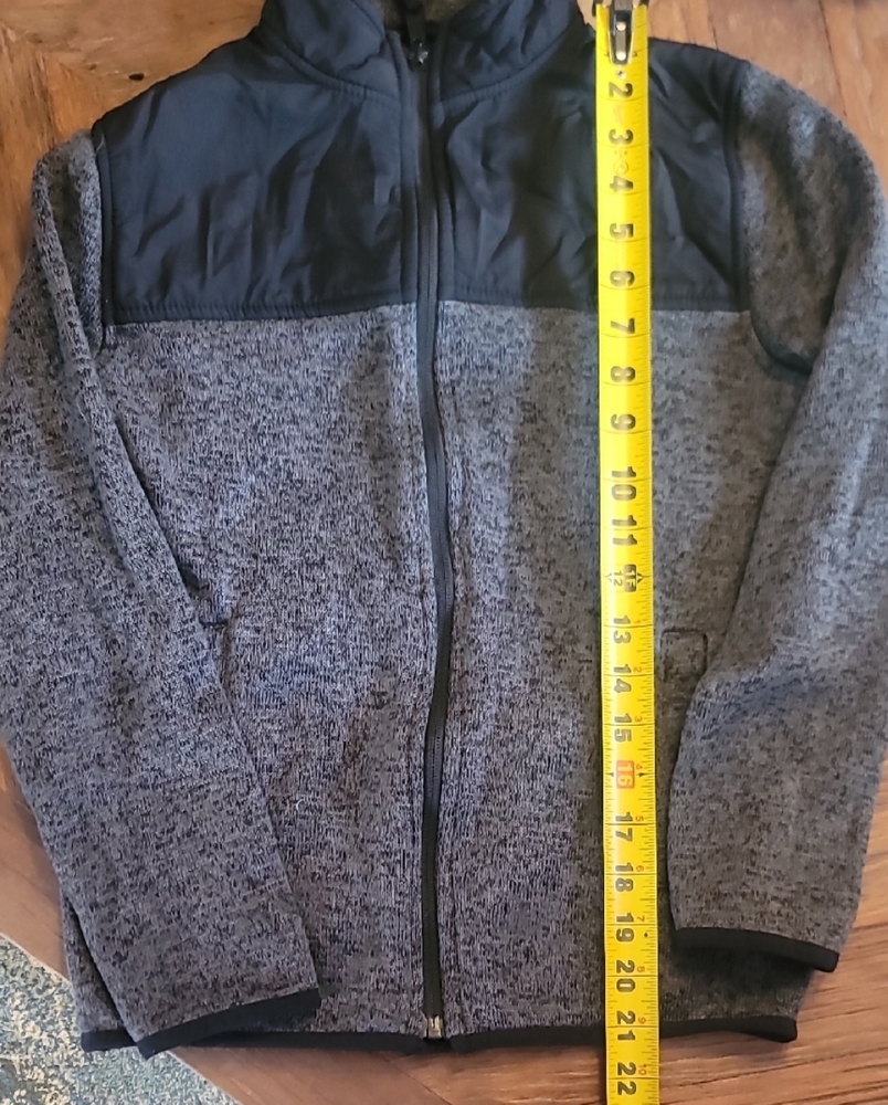Place Charcoal and Black Knit Jacket & Arizona Jeans Co. Knit Sweater